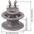 thumbnail image 4 of BQLZR 27x28mm Gray Plastic Dishwasher Upper Dish Rack Roller 4581DD3002A Pack of 4, 4 of 5