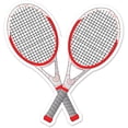 thumbnail image 2 of Beistle Tennis Racquets Cutout, 12.5", Multicolor, 2 of 2