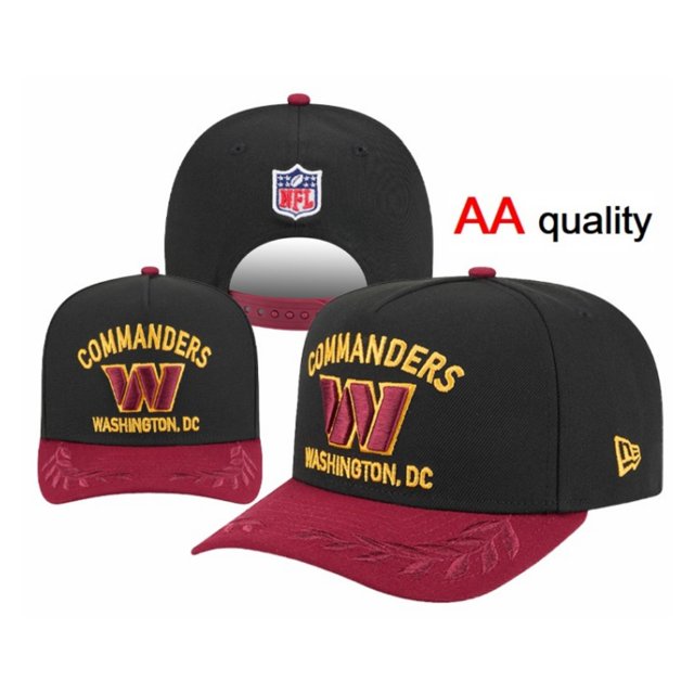 Men's New Era Black/Burgundy Washington Commanders 2025 NFL Draft A-Frame 9FIFTY Snapback Hat