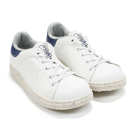 

Boatilus Boys Ds 001 Sneakers White \ Navy 1 M US