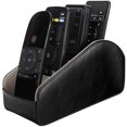 thumbnail image 2 of Soporte de control remoto MoKo, organizador remoto de TV de cuero Organizador remoto de escritorio Caddy 5 compartimentos para controles remotos, suministros de oficina, almacenamiento y organizador d, 2 of 2