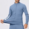 thumbnail image 6 of StSilkitty Mens Athletic Jacket Full Zip Long Sleeve Mock Neck Jacket Lightweight Breathable Running Hiking Fishing Coat, 6 of 8