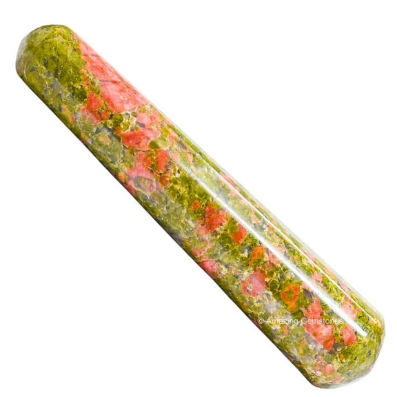 Unakite Crystal Wand Massage Stick (Smooth)