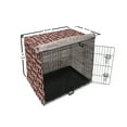 thumbnail image 6 of Geometric Dog Crate Cover, Style Boho Pattern with Striped Triangles, Easy to Use Pet Kennel Cover Small Dogs Puppies Kittens, 7 Sizes, Dark Maroon Vermilion, by Ambesonne, 6 of 6