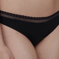 thumbnail image 2 of Chantelle Tanga da donna paquete de 2 - Cozy Chic, invisibile, traspirante Negro L (Large), 2 of 7