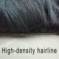 thumbnail image 2 of #1B Off Black Toupee for Men 8x10 pieces Mens Hairpiece Replacement 100% European Real Human Hair Mono NPU System, 2 of 6