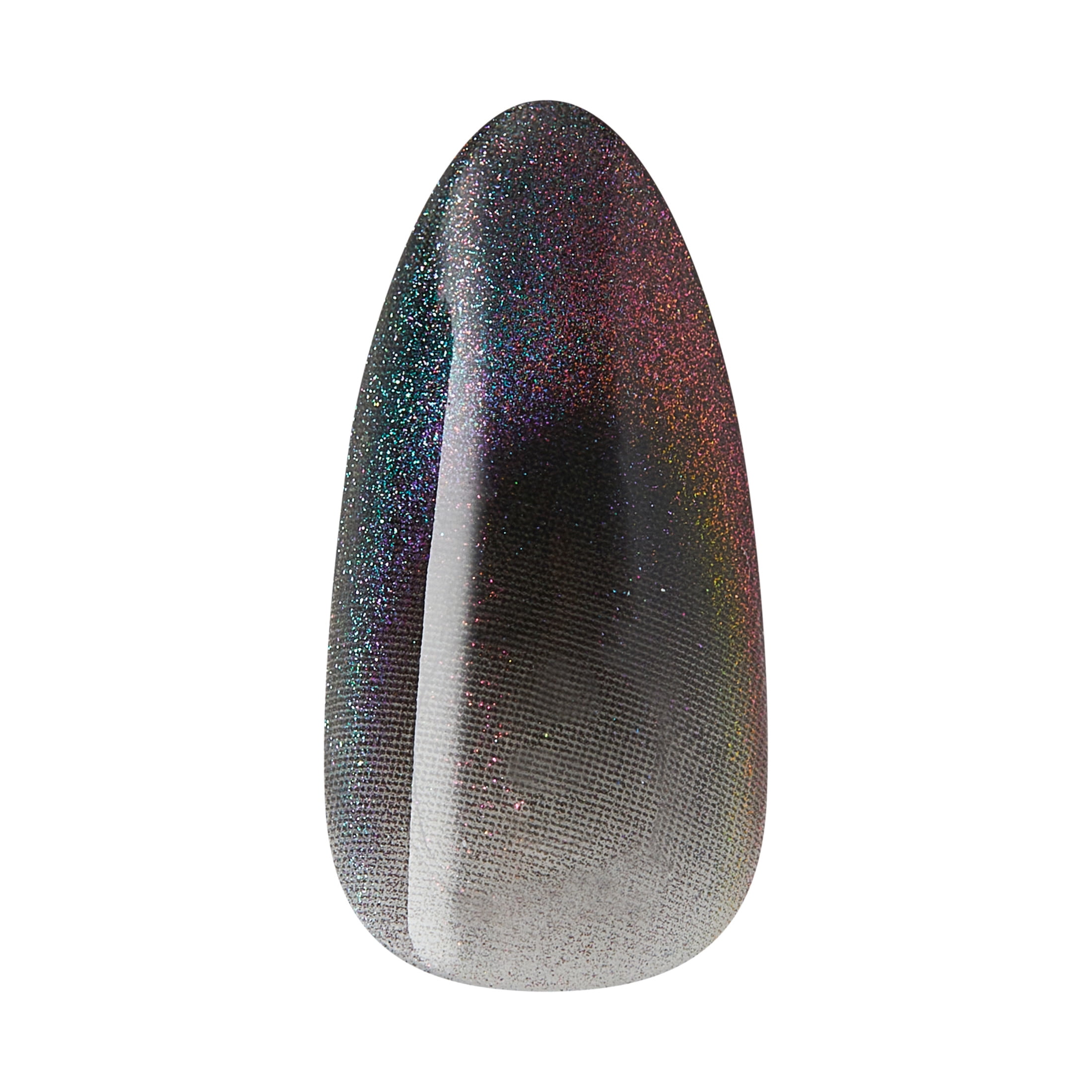 KISS Salon X-tend Press on Nails, Again, Gray, Medium Almond, 30 Count