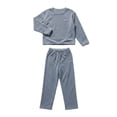 thumbnail image 4 of HAiming 2 Piece Sweatsuits for Women Scoop Neck Long Sleeve Sweatshirts Loose Casual Sweatpants Workout Outfits, 4 of 5