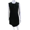 Pre-owned|Jill Stuart Womens Round Neck Sleeveless Mini Sheath Dress Black Cotton Size 6