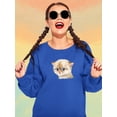 thumbnail image 2 of Adorable Kitten Sweatshirt Women -Kayomi Harai Designs, Female Large, 2 of 4