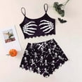 thumbnail image 2 of Women's Halloween Print Sleeveless Vest Shorts Pajama Set Casual Comfortable Home Wear Holiday Outfit, 2 of 2