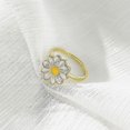 thumbnail image 2 of Anillo de meditación con flor de margarita para aliviar la ansiedad y el estrés, anillo giratorio, regalos, 2 of 4