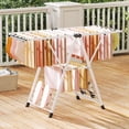 thumbnail image 4 of Costway Foldable Metal Laundry Drying Rack with Height Adjustable Wings, 16 Drying Rails White, 4 of 10