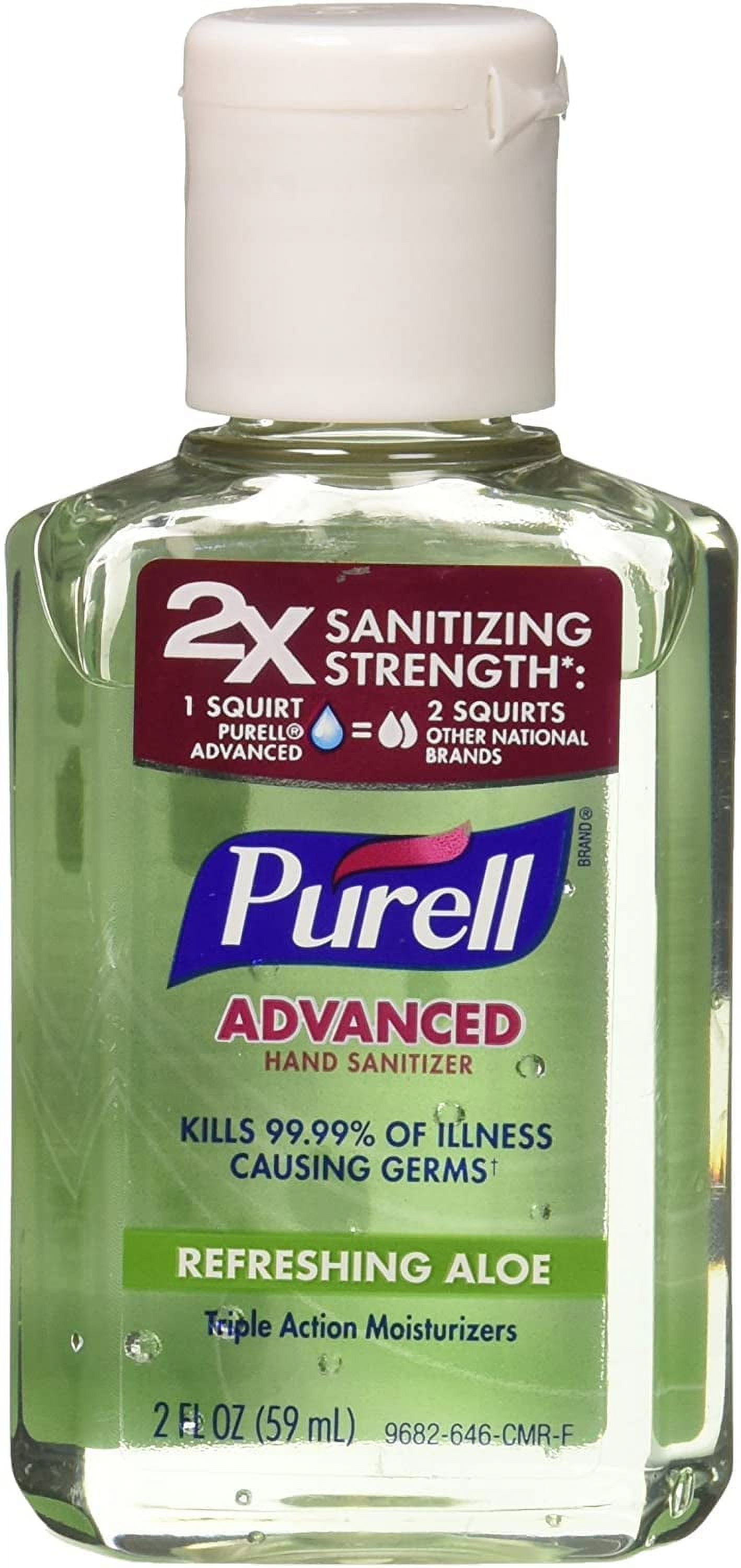 (2 pack) Purell Advanced Hand Sanitizer Gel, Refreshing Aloe, 2 fl oz