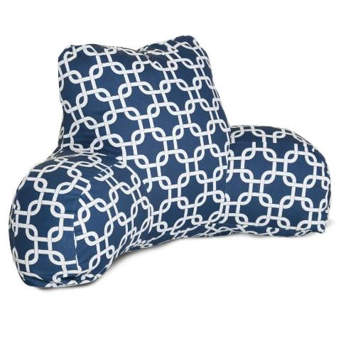 Navy Blue Links Reading Pillow