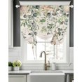 thumbnail image 5 of Green Eucalyptus Coastal Tie Up Curtains for Window, Thermal Insulted Balloon Shade Adjustable Rod Pocket Curtains Valance Panels for Kitchen Bathroom Cafe 42 x 54 Spring Summer Botanical, 5 of 6