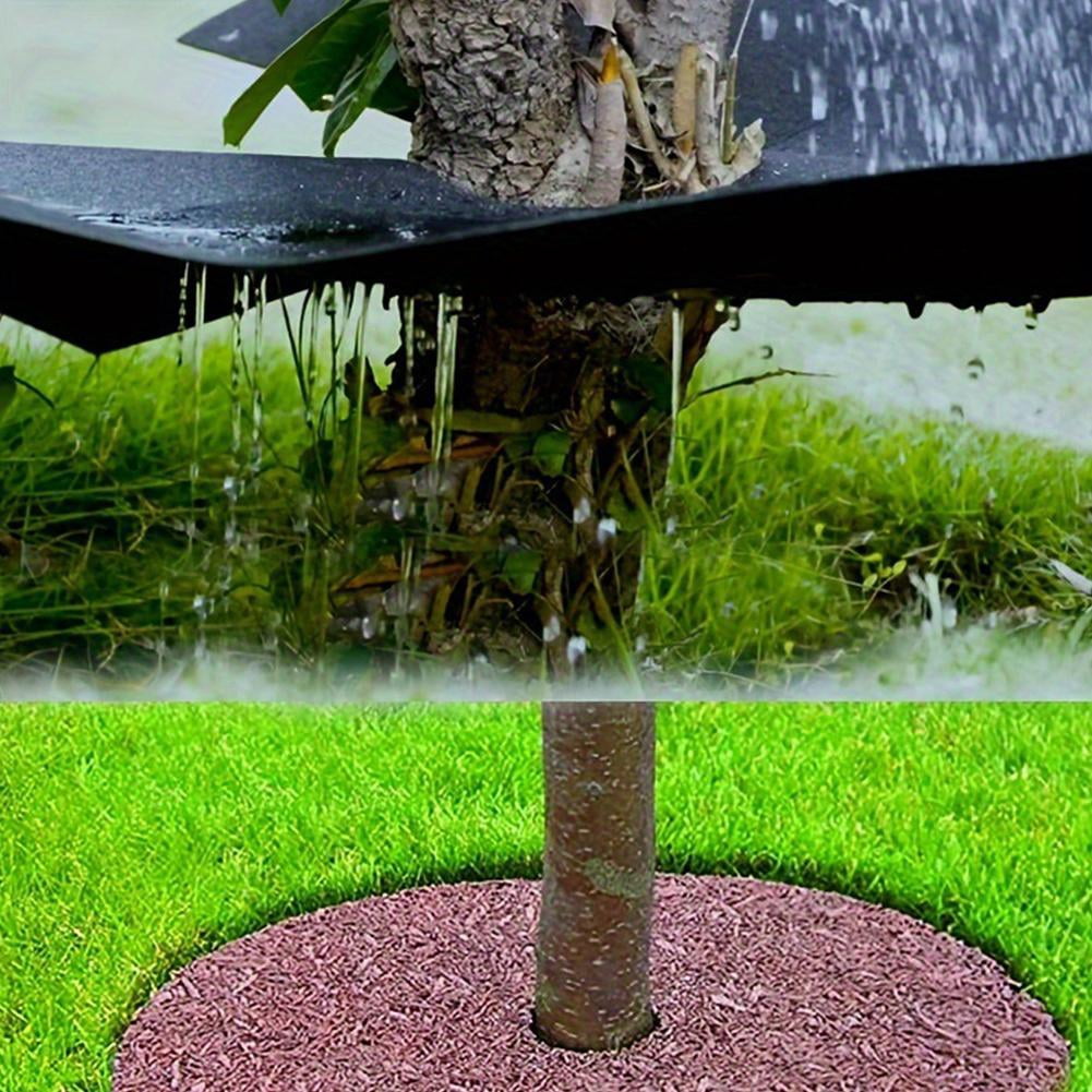 10 Pack Tree Mulch Rings, Non-Woven Fabric Weed Barrier for Plants, 12.6 Inch Diameter, Prevent Weeds Around Trees