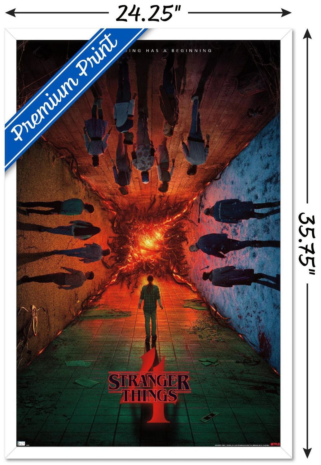 Netflix Stranger Things: Season 4 - Group Teaser One Sheet Wall Poster, 22.375" x 34"