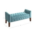 thumbnail image 4 of HomePop Velvet Tufted Storage Bench and Settee, Te, 4 of 5