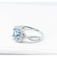 thumbnail image 6 of HeartsAndYou 2.5ct Natural Aquamarine Split Band Halo Birthday Ring 100% 14k SOLID White Gold, 6 of 9