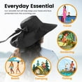 thumbnail image 6 of Sun Hats for Women, Bow Beach Hats with Large Neck Flap, Wide Brim UPF 50+ UV Protection Hiking Fishing Gardening Caps, Foldable Waterproof, Black, 6 of 6