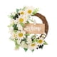 thumbnail image 3 of Spring And Summer Artificial Sunflower Wreath Wooden White Simulated Flower Decoration Wreath Decoration Pendant, 3 of 8