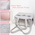 thumbnail image 5 of Soft-Sided Pet Carrier for Small Dogs and Cats up to 15 lbs, Collapsible & Washable Travel Bag, 16.2"L x 13.8"W x 7.1"H, Gray, 5 of 7
