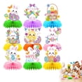 thumbnail image 3 of JHEHF 9 Pieces Easter Honeycomb Centerpieces Easter Rabbit Eggs Decor Table Toppers Paper Centerpiece Signs for Easter Party Family Gathering, 3 of 10