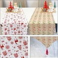 thumbnail image 3 of 2 suministros de decoración navideña, banderas de mesa impresas de lino, adornos de decoración de mesa, manteles individuales, 3 of 5