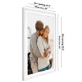 thumbnail image 3 of Americanflat 28" x 40" Gallery-Style Picture Frame with Mat to Secure Artwork, Prints, and Photos - White, 3 of 8