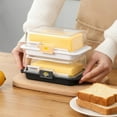 thumbnail image 1 of Cheese Slices Divider Storage Box Plastic Cutting & Preserving Organizer Multicolor 7.28x4.33x2.68 in Reliable Sealing Easy-Clean Portioning Spoon Single Piece, 1 of 6