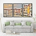 thumbnail image 2 of IDEA4WALL 3 Piece Framed Canvas Wall Art for Living Room, Bedroom Italy City Landscape Canvas Prints for Modern Home Decoration Ready to Hang, 2 of 4