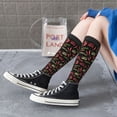 thumbnail image 6 of Picia Women Crew Soft Moisture-wicking Socks Red Chili Pattern Design Cotton Socks, One Size fit All, 6 of 9