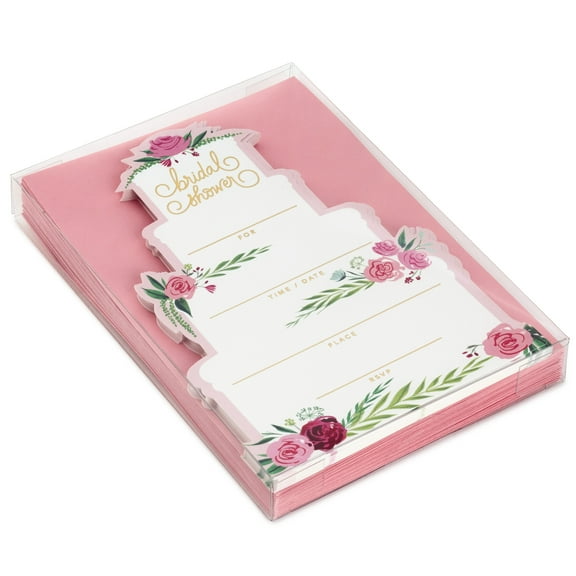 Hallmark Bridal Shower Invitations, Wedding Cake, 20 ct.
