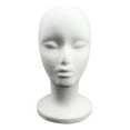 thumbnail image 2 of Neinkie 2Pcs/Set Female Styrofoam Foam Mannequin Manikin Head Model Wigs Glasses Display Stand, 2 of 7