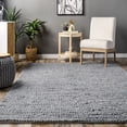 thumbnail image 2 of nuLOOM Penelope Braided Wool Area Rug, 5' x 8', Penelope Light Blue, 2 of 6