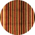 thumbnail image 1 of Ahgly Company Indoor Round Abstract Orange Modern Area Rugs, 8' Round, 1 of 4