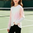 thumbnail image 5 of UV Protection Girls Tie Dye Long Sleeve Shirt Quick Dry UPF 50+ Outdoor Green,Size 9-10 T, 5 of 6