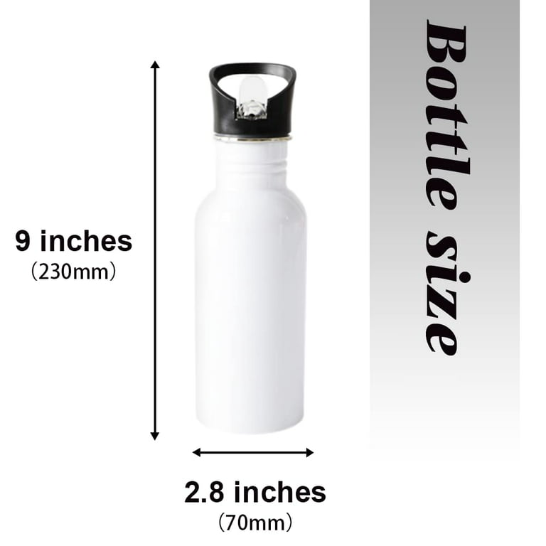 600 ml Sublimation Stainless Steel Sports Water Bottle with Straw