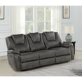 thumbnail image 2 of Steve Silver Katrine Faux Leather Reclining Sofa, Chestnut Brown, 2 of 12