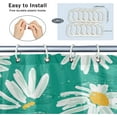 thumbnail image 4 of Daisy Flower Shower Curtain for Bathroom Shower Curtain Set with 12 Hooks Waterproof Fabric Bath Curtain for Bathtub Restroom Decor, 72 X 72 in, 4 of 6