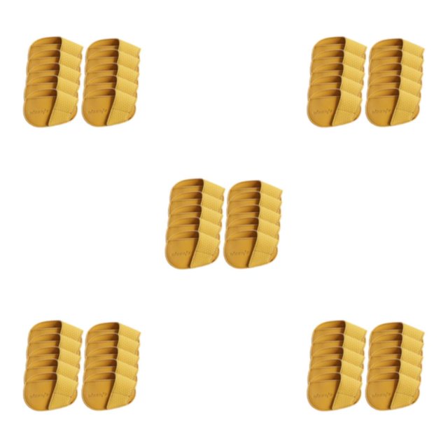 Thinsony Golf Head Covers PU Portable Protector Travel Athlete Golf for Training Yellow Large 10 Pcs 5Set