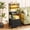 Black, variant on Tomnk Nightstand with 15.7-Inch Shelves, Fabric Side Table with 2 Drawers, Charging Station & LED Lights for Bedroom Living Room, Black