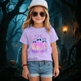 thumbnail image 2 of dmqupv Girls Clothes Toddler Boys Girls Halloween Shirts Pumpkin T Shirt Kids Short Sleeve Cute Graphic Tee Tops Purple,Size for 12-18 Months, 2 of 5