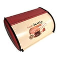 thumbnail image 1 of Panera de hierro, caja para pan, contenedor de pan, soporte para pan, panera metálica rojo, 1 of 9