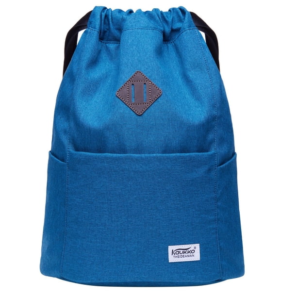 KAUKKO Cordón Deportes Mochila Gimnasio Yoga Bolsa Hombro Mochila para Hombres y Mujeres KAUKKO K3031-Blue