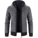 thumbnail image 2 of Suéter tipo cárdigan con capucha para hombre Nuevo forro polar engrosado en invierno Stand Col, 2 of 4