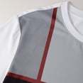 thumbnail image 4 of Men's Casual Lightweight Interlock T Shirts with Short Sleeve Crew Neck Color Block Graphic Tees Shirt Summer Tops Gray, 4 of 9