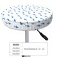 thumbnail image 4 of Balery Cute Shark Fundas de asiento para taburete de bar redondo de tela de terciopelo ajustables que protegen de arañazos y manchas para sillas de 14 a 17 pulgadas.-12 inch, 4 of 7