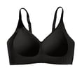 thumbnail image 4 of iHPH7 Womens Seamless Bra Full Coverage Wireless Bras Supportive No Underwire Bras Seamless T-shirt Bras Jelly Bras for Women Push Up Bra Everyday Bralettes Black XXL, 4 of 5